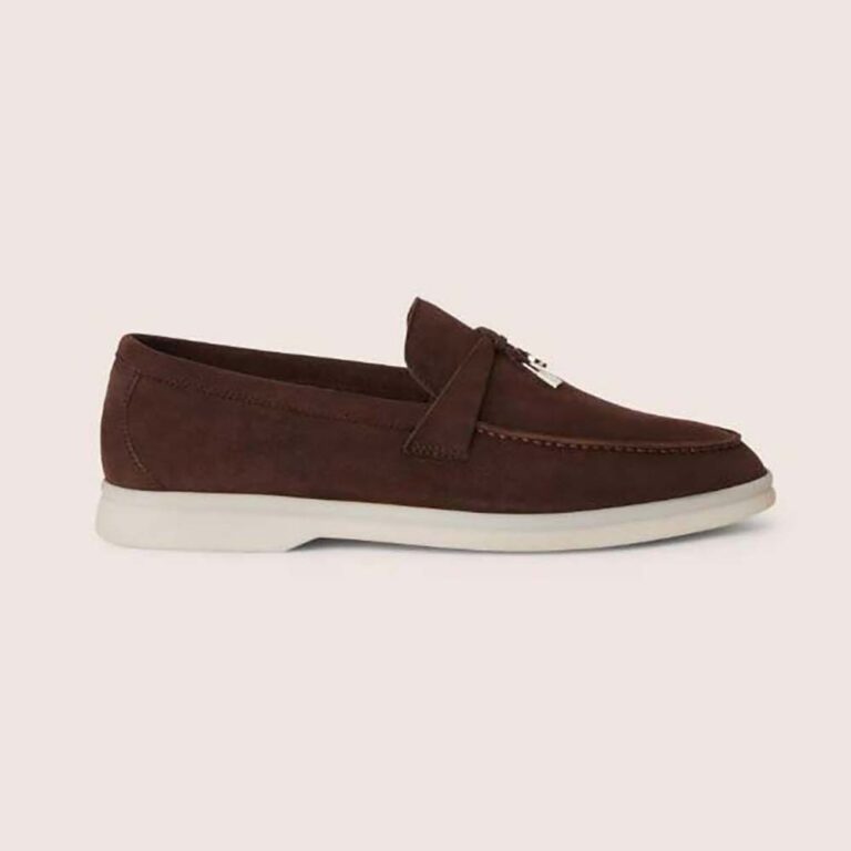 Loro Piana Unisex Summer Charms Walk Loafers-Brown
