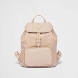 Prada Women Re-Nylon and Ostrich Leather Backpack-Pink