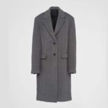 Prada Women Single-breasted Velour Coat