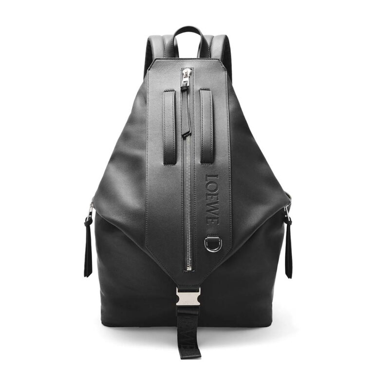 Loewe Men Convertible Backpack in Classic Calfskin-Black