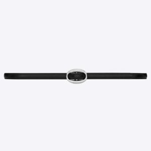 Saint Laurent YSL Women Oval Buckle Thin Belt in Smooth Leather