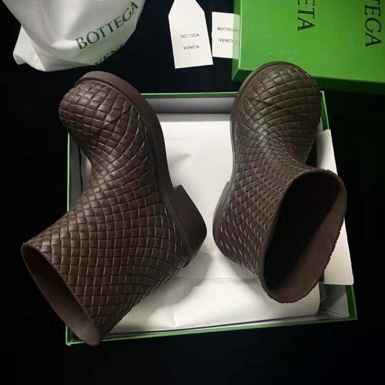 Bottega Veneta Unisex Fireman Ankle Boot-Brown