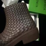 Bottega Veneta Unisex Fireman Ankle Boot-Brown