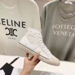 Celine Unisex As-02 Mid Low Lace-up Celine Alan Sneakers with Triomphe Patch in Calfskin
