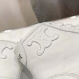 Celine Unisex As-02 Mid Low Lace-up Celine Alan Sneakers with Triomphe Patch in Calfskin