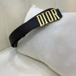 Dior Women D-Fence Belt Black Smooth Calfskin-B0385CVWU