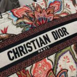 Dior Women Hat Basket Bag Natural Multicolor Albero della Vita Embroidery