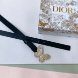 Dior Women Métamorphose Belt Black Ultrasmooth Calfskin 20 MM-Gold