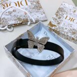 Dior Women Métamorphose Belt Black Ultrasmooth Calfskin 20 MM-Silver