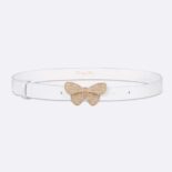 Dior Women Métamorphose Belt White Ultrasmooth Calfskin 20 MM-Gold
