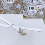 Dior Women Métamorphose Belt White Ultrasmooth Calfskin 20 MM-Gold