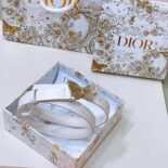 Dior Women Métamorphose Belt White Ultrasmooth Calfskin 20 MM-Gold