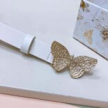 Dior Women Métamorphose Belt White Ultrasmooth Calfskin 20 MM-Gold