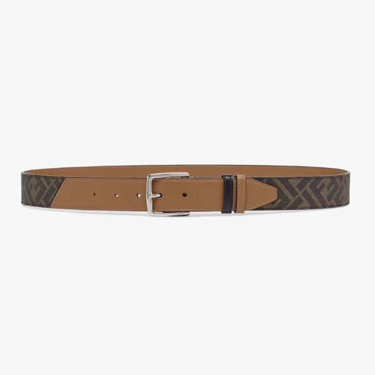 Fendi Men Fendi Diagonal Belt Beige Leather-7C0497A9XSF1EGA