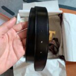 Hermes Men H Belt Buckle & Reversible Leather Strap 32 mm-Black