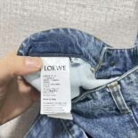 Loewe Men Anagram Cropped Jeans in Denim S359Y11X43