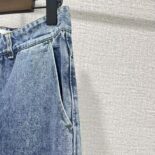 Loewe Men Anagram Cropped Jeans in Denim S359Y11X43