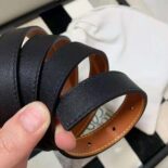 Loewe Women Amazona Padlock Belt in Smooth Calfskin-Black E619Z15X12