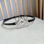 Loewe Women Anagram Belt in Classic Calfskin-Black E619244X44
