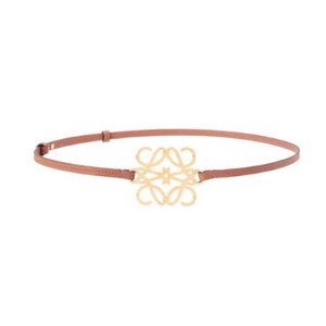 Loewe Women Anagram Belt in Classic Calfskin-Tan E619244X44