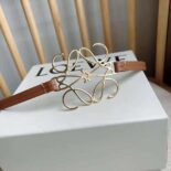 Loewe Women Anagram Belt in Classic Calfskin-Tan E619244X44