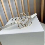 Loewe Women Anagram Belt in Classic Calfskin-White E619244X44