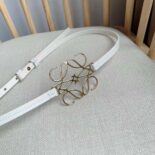 Loewe Women Anagram Belt in Classic Calfskin-White E619244X44