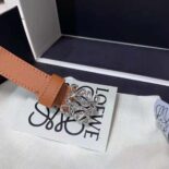 Loewe Women Anagram Belt in Pebble Grain Calfskin-Tan E619Z15X03