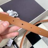 Loewe Women Anagram Belt in Pebble Grain Calfskin-Tan E619Z15X03