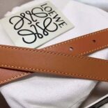 Loewe Women Anagram Belt in Pebble Grain Calfskin-Tan/Gold E619Z15X03