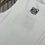 Loewe Women High Neck Top in Cotton Blend-White S359Y23X81