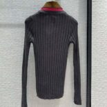 Prada Women Cashmere and Silk Cardigan with Collar-Gray