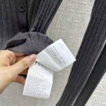 Prada Women Cashmere and Silk Cardigan with Collar-Gray