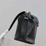 Saint Laurent YSL Men Rive Gauche Laced Bucket Bag in Econyl®-Black