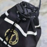 Saint Laurent YSL Men Rive Gauche Sling Bag in Canvas-Black