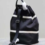 Saint Laurent YSL Men Rive Gauche Sling Bag in Canvas-Black