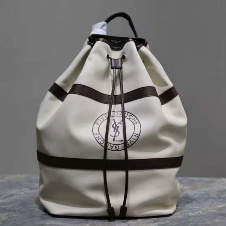 Saint Laurent YSL Women Rive Gauche Sling Bag in Smooth Leather-White