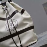 Saint Laurent YSL Women Rive Gauche Sling Bag in Smooth Leather-White