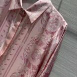 Versace Women Barocco Silk Shirt-Pink 1A10053
