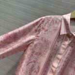 Versace Women Barocco Silk Shirt-Pink 1A10053