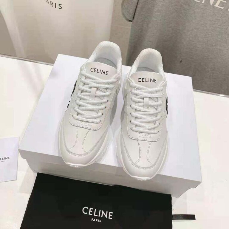 Celine Unisex Runner Cr-02 Low Lace-up Sneaker in Calfskin-Black