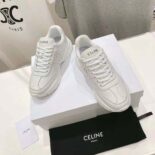 Celine Unisex Runner Cr-02 Low Lace-up Sneaker in Calfskin-White