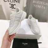 Celine Unisex Runner Cr-02 Low Lace-up Sneaker in Calfskin-White