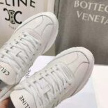 Celine Unisex Runner Cr-02 Low Lace-up Sneaker in Calfskin-White