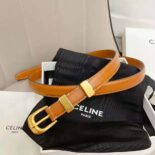 Celine Women Small Western Belt in Natural Calfskin-Tan
