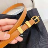 Celine Women Small Western Belt in Natural Calfskin-Tan