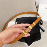 Celine Women Small Western Belt in Natural Calfskin-Tan