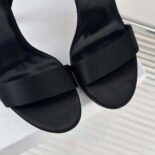 Dior Women Mlle Dior Heeled Sandal Black Satin