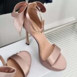 Dior Women Mlle Dior Heeled Sandal Rose Des Vents Satin
