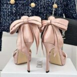 Dior Women Mlle Dior Heeled Sandal Rose Des Vents Satin